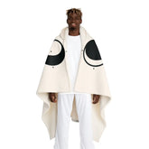 Serena Lunar - Moon Phases Hooded Sherpa Blanket